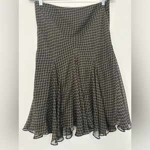 Lauren Ralph Lauren (green label) trumpet flowy skirt geometric pattern size med